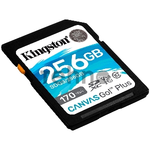Карта памяти Kingston 256GB SDXC Canvas Go Plus 170R C10 UHS-I U3 V30 EAN: 740617301519