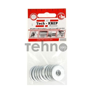 Шайба кузовная M10 цинк. DIN 9021 (уп.10шт) пакет Tech-Krep 103039 Шайба кузовная M10 цинк. DIN 9021 (уп.10шт) пакет Tech-Krep 103039