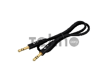 Кабель GCR 1.5m аудио jack 3.5mm/jack 3.5mm черный, GOLD, AL case черный, M/M, GCR-54760