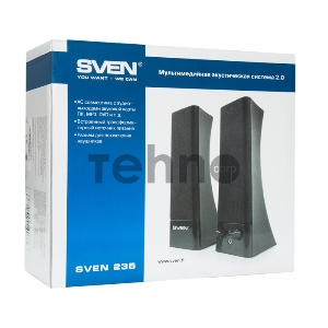 Колонки SVEN SPEAKER 2.0 235 BLACK SV-0110235BK