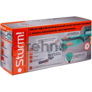 Мультифункциональный инструмент Sturm MF5630C  Sturm, 300 Вт, 15000-22000кол/мин, угол 3гр, 9 пр, кейс [MF5630C]