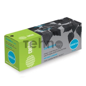 Тонер Картридж Cactus CS-Q6001A голубой для HP 1600/2600N/M1015/M1017(2000стр.)