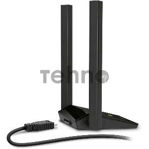 Адаптер TP-Link AC1300Mbps Dual-band High-Gain wireless USB adapter, 867Mbps at 5G and 400Mbps at 2.4G, two high gain antennas, USB 3.0, USB extension cable, support wave 2 MU-MIMO, full compatible with Windows and macOS.