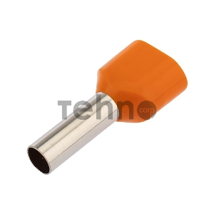Наконечник штыревой втулочный изолированный F-12 мм 2х4 мм² (НШВи(2) 4.0-12/НГи2 4,0-12) оранжевый REXANT