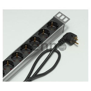 Вертикальный блок розеток ЦМО Rem-16 с авт. 16А, 20 Shuko, 16A, алюм., 33-38U, шнур 3 м. (R-16-20S-A-1420-3)