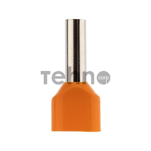 Наконечник штыревой втулочный изолированный F-12 мм 2х4 мм² (НШВи(2) 4.0-12/НГи2 4,0-12) оранжевый REXANT