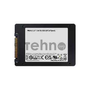 Твердотельный накопитель SSD Samsung Enterprise, 2.5(SFF/U.2), PM9A3, 3840GB, NVMe/PCIE 3.1 x4, R3200/W2000Mb/s, IOPS(R4K) 540K/50K, MTBF 2M, 1.3 DWPD, OEM, 3 years,  ( analog MZQLB3T8HALS-00007)