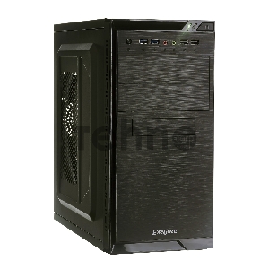 Корпус Minitower Exegate QA-412U Black, mATX, <XP350, Black, 120mm>, 2*USB+2*USB3.0, Audio