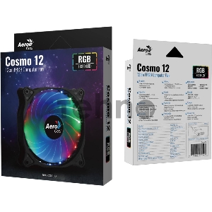 Вентилятор Aerocool Cosmo, Fixed RGB LED, 120x120x25мм, MOLEX 4-PIN