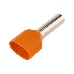 Наконечник штыревой втулочный изолированный F-12 мм 2х4 мм² (НШВи(2) 4.0-12/НГи2 4,0-12) оранжевый REXANT, фото 4