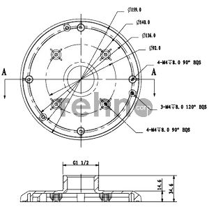 Монтажный адаптер DAHUA DH-PFA101 Монтажный адаптер DAHUA DH-PFA101