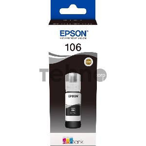 Картридж струйный Epson 106BK C13T00R140 черный (70мл) для Epson L7160/7180