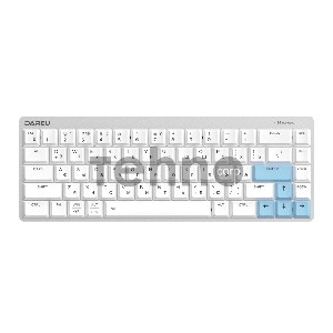 Клавиатура беспроводная Dareu EK868 White-Blue (белый/голубой), подключение: проводное+Bluetooth, свитчи: ультратонкие Kailh-Dareu Red (linear)