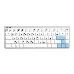 Клавиатура беспроводная Dareu EK868 White-Blue (белый/голубой), подключение: проводное+Bluetooth, свитчи: ультратонкие Kailh-Dareu Red (linear), фото 3