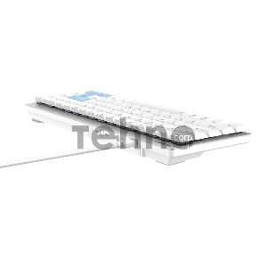 Клавиатура беспроводная Dareu EK868 White-Blue (белый/голубой), подключение: проводное+Bluetooth, свитчи: ультратонкие Kailh-Dareu Red (linear)