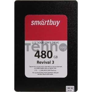 Твердотельный накопитель SSD 2.5 Smartbuy 480Gb Revival3 <SB480GB-RVVL3-25SAT3> (SATA3, up to 550/380Mbs, 3D TLC, PS3111, 7mm)