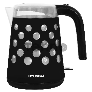 Чайник электрический Hyundai HYK-G2012 1.7л. 2200Вт черный/прозрачный (корпус: пластик)