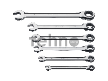 Набор комбинированных гаечных ключей трещоточных 6 шт, 8 - 17 мм, ЗУБР