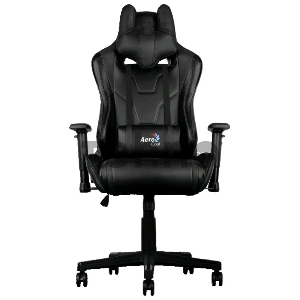 Кресло для геймера Aerocool AC220 AIR-B , черное, с перфорацией, до 150 кг, размер, см (ШхГхВ) : 66х63х125/133.