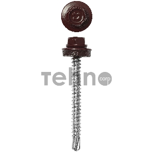 Саморезы СКД кровельные, RAL 3005 темно-красный, 70 х 4.8 мм, 800 шт, для деревянной обрешетки, ЗУБР Профессионал