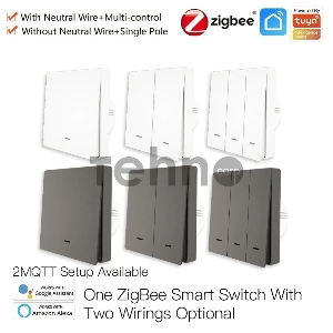 Выключатель MOES Gang Smart Switch ZS-B-EU2, Zigbee, 95-250 В