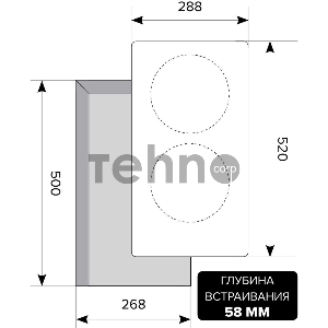 Индукционная варочная поверхность Lex EVI 320 F BL черный