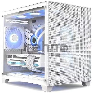 Корпус Formula Crystal Z5 белый без БП mATX 11x120mm 2xUSB2.0 1xUSB3.0 audio bott PSU