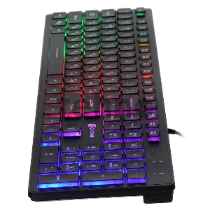 Клавиатура Oklick 550ML черный USB slim Multimedia LED