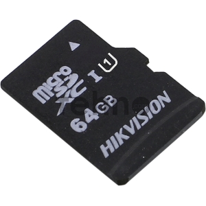 Флеш карта microSDHC 64GB Hikvision HS-TF-C1(STD)/64G/Adapter <HS-TF-C1(STD)/64G/Adapter>  (с SD адаптером) R/W Speed 92/30MB/s , V30