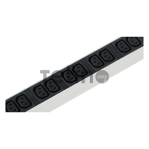 Вертикальный блок розеток ЦМО Rem-16 с выкл., 14 IEC 60320 C13, 10 C19, вход C20 16A, алюм., 33-38U (R-16-14C13-10C19-V-1420)