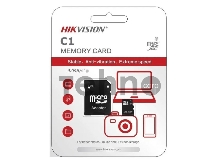 Флеш карта microSDHC 64GB Hikvision HS-TF-C1(STD)/64G/Adapter <HS-TF-C1(STD)/64G/Adapter>  (с SD адаптером) R/W Speed 92/30MB/s , V30