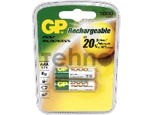 Аккумулятор GP100AAAHC (-CR2/-UC2PET-G/BC2PET-G) AAA 1000mAh (2 шт. в уп-ке)