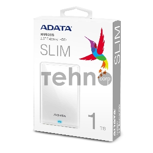 Внешний жесткий диск 1TB ADATA HV620S, 2,5 , USB 3.1, Slim, белый