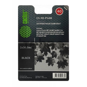 Чернила Cactus CS-RK-PG40 черный (2x30мл) Canon MP150/MP160/MP170/MP180/MP210/MP220