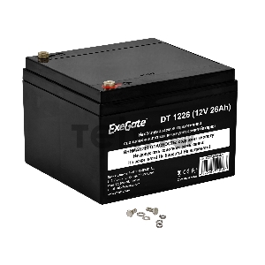 Батарея ExeGate DT 1226 (12V 26Ah), клеммы под болт М5