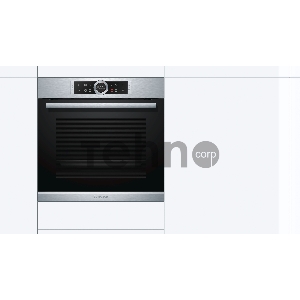 Электрический духовой шкаф Bosch HBG632BS1 59.5x59.4x54.8 см, 71л, дисплей, 8 режимов, сталь