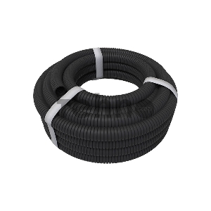 Труба гофрированная из ПНД, с зондом, черная, Ø16 мм (бухта 10 м/уп.) REXANT