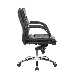 Кресло руководителя Бюрократ T-9927SL-LOW/BLACK низкая спинка черный кожа крестовина хром, фото 5