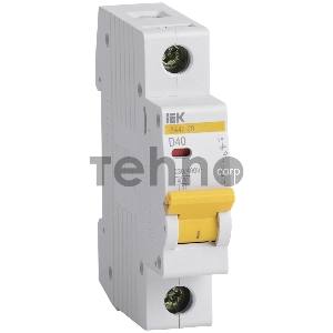 Автоматический выключатель IEK ВА47-29 1Р 40А 4.5кА х-ка D