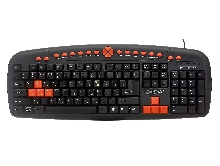 Клавиатура ExeGate EX280435RUS LY-504M, <USB, шнур 1,5м, черная, 123кл, Enter большой, мультимедиа>, Color box