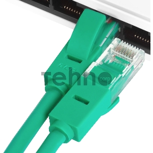 Патч-корд Greenconnect прямой 7.5m, UTP кат.5e, зеленый, позолоченные контакты, 24 AWG, литой, GCR-LNC05-7.5m, ethernet high speed 1 Гбит/с, RJ45, T568B Greenconnect Патч-корд прямой 7.5m, UTP кат.5e, зеленый, позолоченные контакты, 24 AWG, литой, GCR-LNC