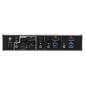 Переключатель KVM  ATEN [CS1953-AT-G] настольный 3-портовый гибридный DisplayPort USB 3.1  c адаптером питания 3-Port USB-C DisplayPort KVMP Switch with PD