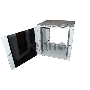 Шкаф настенный ЦМО ШРН-М-9.650 9U 600x650мм пер.дв.стекл съемные бок.пан. 50кг серый
