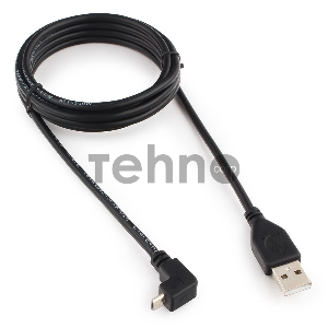 Кабель Gembird/Cablexpert Pro CCP-mUSB2-AMBM90-6, AM/microBM 5P, 1,8м, угловой, экран, черный