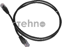 Патч-корд TWT UTP кат.5e, с заливными колпачками, 3.0 м, черный