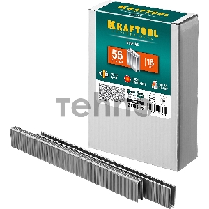 Скобы узкие тип 55 (5000 шт; 15 мм) для степлера Kraftool 31789-15