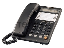 Телефон Panasonic KX-TS2365RUB (черный) {16-зн ЖКД, однокноп.набор 20 ном., автодозвон, спикерфон }