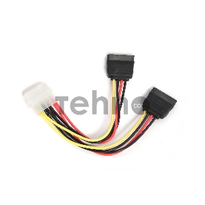Кабель Cablexpert Кабель питания SATA CC-SATA-PSY-0.3M, 30см, molex 4pin/2x sata15pin, на 2 устр., пакет
