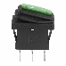Выключатель клавишный 250V 6А (3с) ON-OFF зеленый  с подсветкой  Mini ВЛАГОЗАЩИТА REXANT, фото 2
