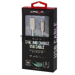 Кабель Crown USB - microUSB CMCU-3132M light blue